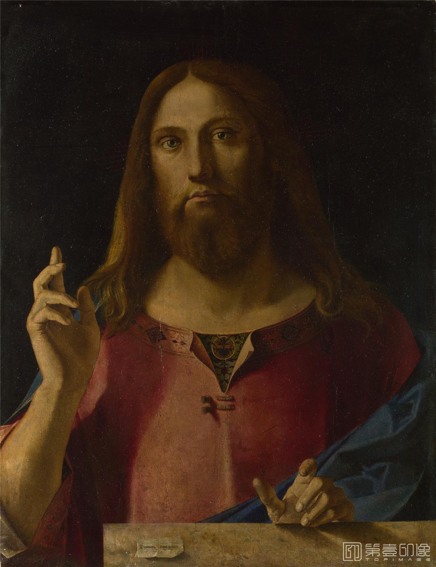 油画-大英博物馆藏画-Benedetto Diana - Salvator Mundi-0281